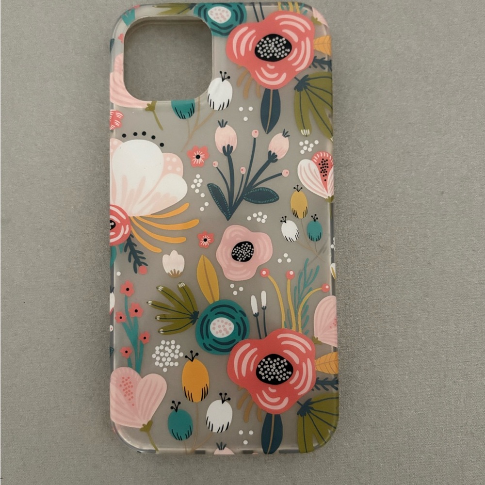 Clear floral case for iPhone 14